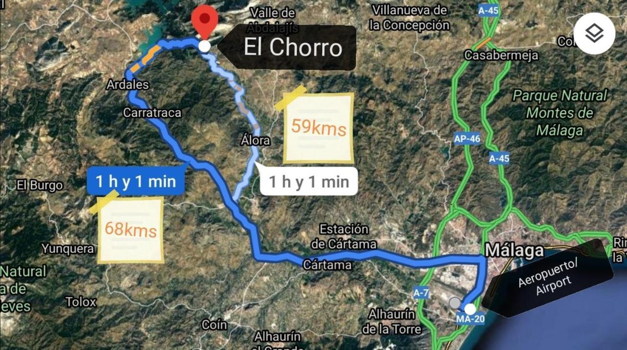 Alojamiento Rural El Paraiso Del Chorro Esterno foto